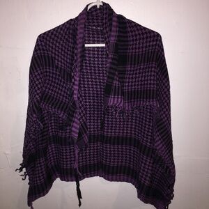 purple‎ Palestinian scarf
